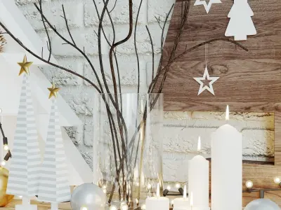 Christmas decor set 3D model