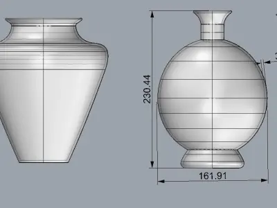 Vases 3D print model 3D print model