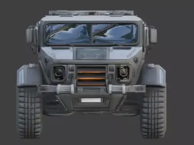 Elite Performance Tactical Military Car 3D Model Low-poly 3D model