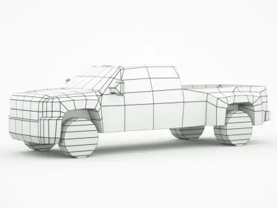 Generic Pickup v5 Low-poly 3D model