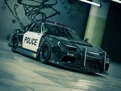 Nissan 180SX Police Car 3D model