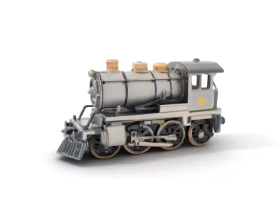 Vintage Steel Locomotive model pack Low-poly 3D model