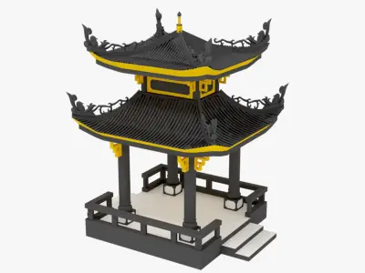 House low poly Low-poly 3D model