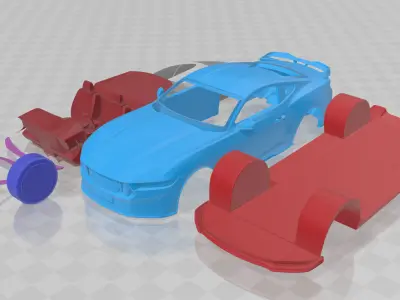 Mustang Dark Horse 2024  - 3D Printable Car 3D print model