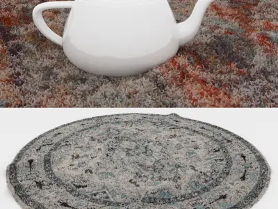 Round Rug Set 150 3D model