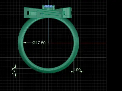 Art Deco Ring Style 3D print model