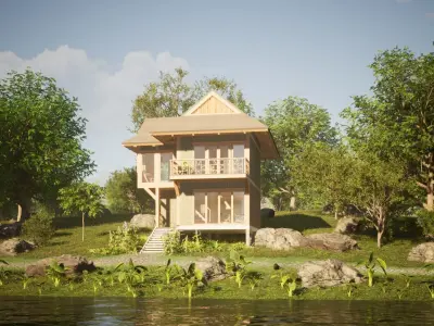 061Bungalow 2f34m2 3D model