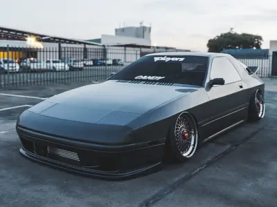 Stanced Mazda RX7 FC model 3D model