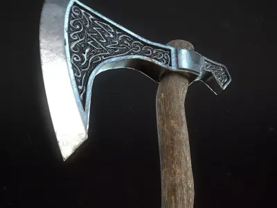Viking Axe Low-poly 3D model