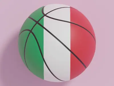 Flag Basketball Ball Collection 1 3D model
