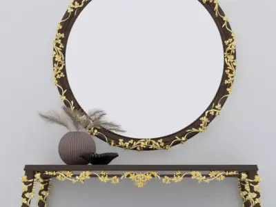 decorative frame  set Low-poly 3D model