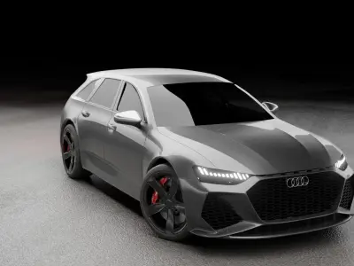 AUDI RS6 2019 3D model