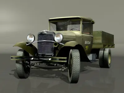 GAZ-AA Lorry Low-poly 3D model