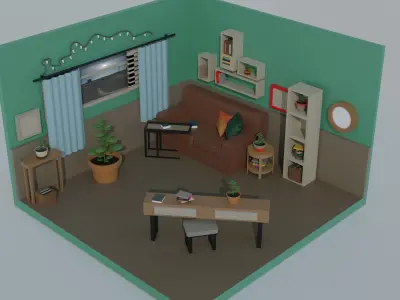 low-poly 3D model Low-poly 3D model get