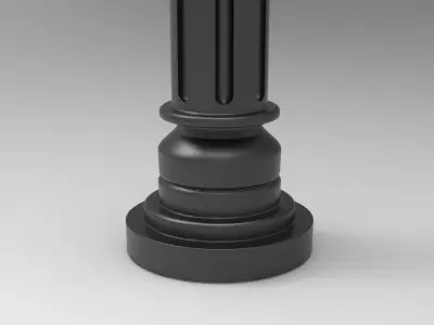 Decorative Steel Bollard Post 3D model