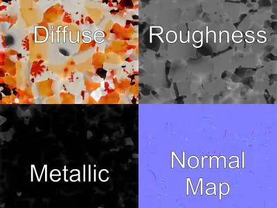 Korean Bingsu Dessert Photorealistic Model Pack Low-poly 3D model