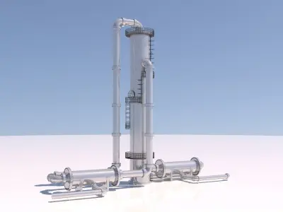Refinery Distillation Column 05 3D model