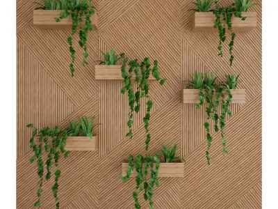 Wood Wall Panel 3D model