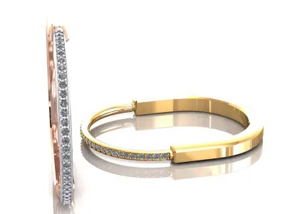 Lock Bracelet T 18cm 3D print model