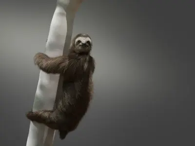 Three-Toed Sloth Animated 3D model