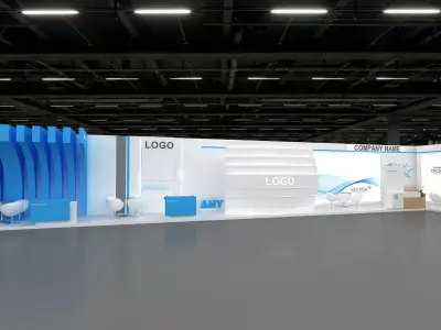 exhibition booth 3D 3D model
