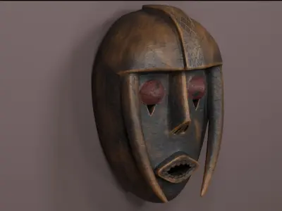 Pwoom Itok African mask 3D model