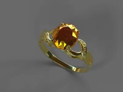 High-Quality 3D Ring Model Low-poly 3D model 23