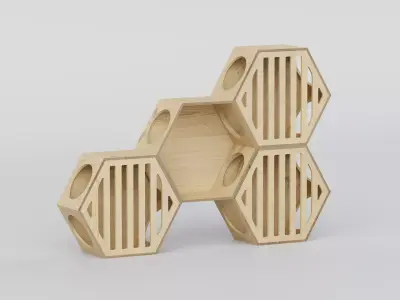 Cat House Wall Mounted 3D model