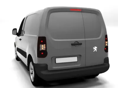PEUGEOT PARTNER CARGO 2009 LOWPOLY Low-poly 3D model