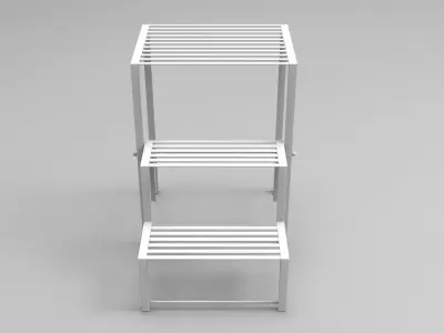 Library Ladder Low-poly 3D model