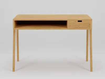 Zuo Linea Desk Walnut 117x66x76 Low-poly 3D model