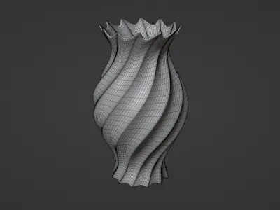 Vase porcelain 4 3D model