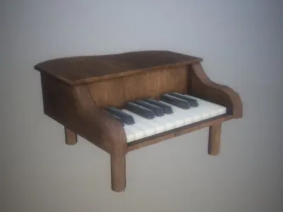Low Poly Toy Piano PBR Low-poly 3D model