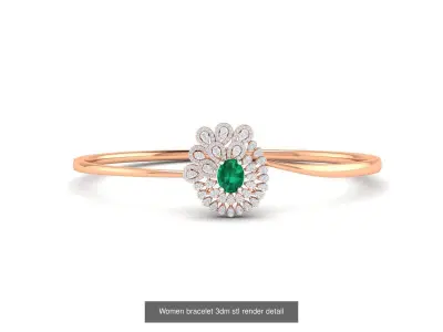 3 Ring Pendant Bracelet 3dm stl renders details  3D Model Pack