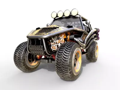 Exploration Buggy Dune Low-poly 3D model