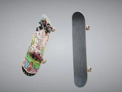 Skateboard two skateboards 3D model
