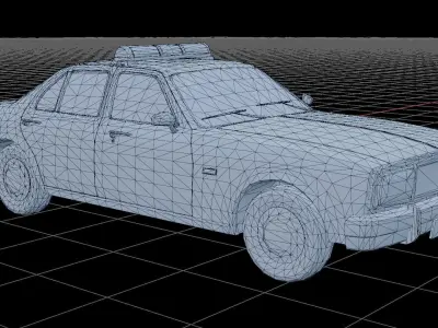 Police car Low-poly 3D model by hikkigami890 from CGTrader