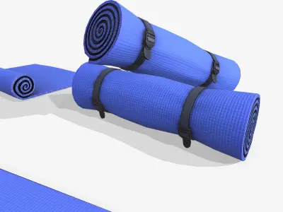 Yoga mat Low-poly 3D model