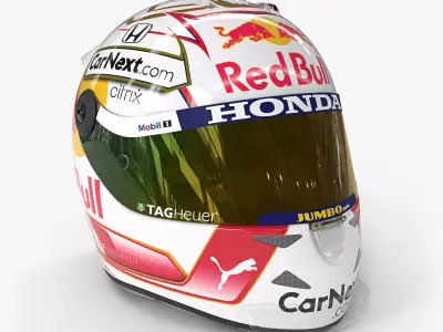 F1 Helmet Verstappen  Low-poly 3D model