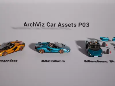 ArchViz Car Assets P03 - Unreal Engine 5 3D model