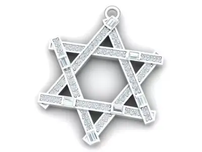 Star of David Pendant 3D print model
