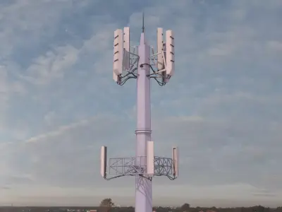 Radio Mast Low-poly 3D model