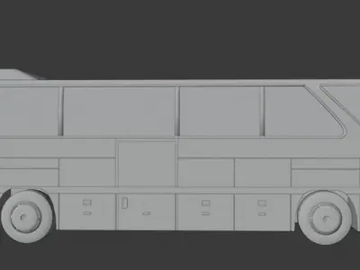 Mercedes Benz o403-o350 Tourismo Bus Low-poly 3D model