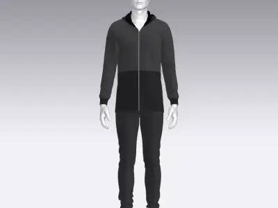 Sport Suit Low-poly 3D model 34