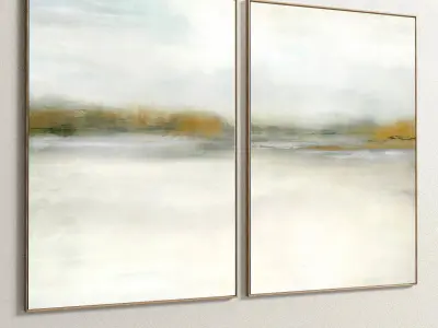 Plaster Two Photo Frame 119 Low-poly 3D model