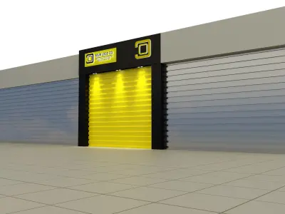Car service entrance logo sign a607B 3D model