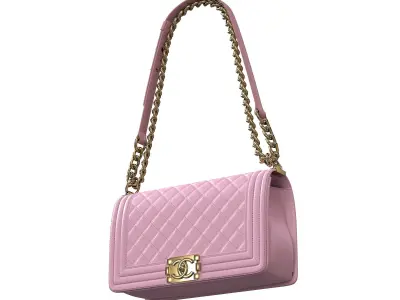Boy Handbag Pink Leather  Low-poly 3D model
