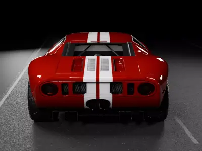 2005 Ford GT 40 Rigged 3D model