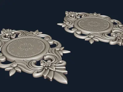 Wall Clock - 3D STL file for CNC 3D model