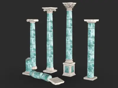 Columns Modular 04 Low-poly 3D model